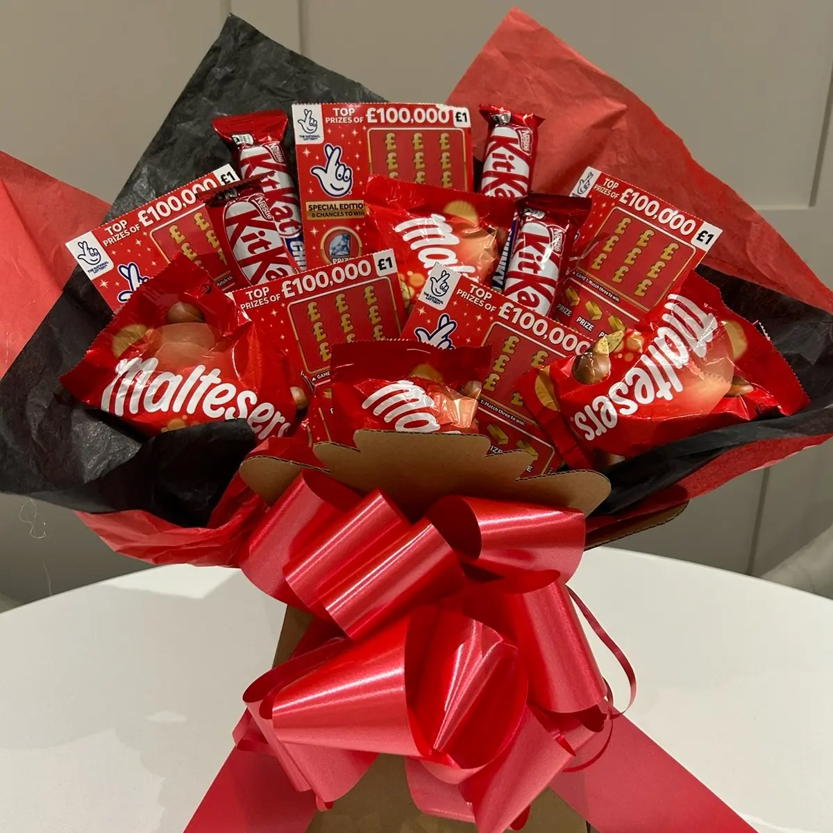 Maltesers and Kit Kat chunky bouquet valentines gift