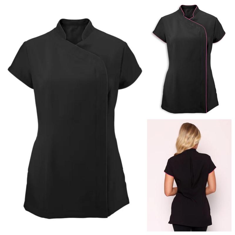 Women's Multicolor Healthcare Beautician Spa Tunic - Office Uniform for Massage Therapist, Hairdressing, Nail Work and Beauty Shop Clothing Workwear 1
