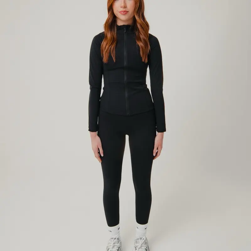 Luxe High Waist Leggings for Women in Noir - Bottom, Womenswear 3
