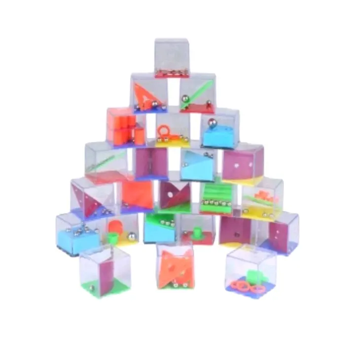 Fun Assorted 4cm Puzzle Ball Cubes x 24 - Colorful and Durable 2