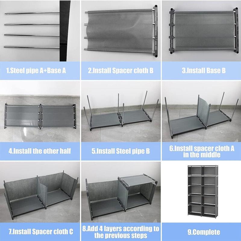 10 Cubes Book Shelves Storage Shelf Bookcase Display Unit Organizer Modern Style 4