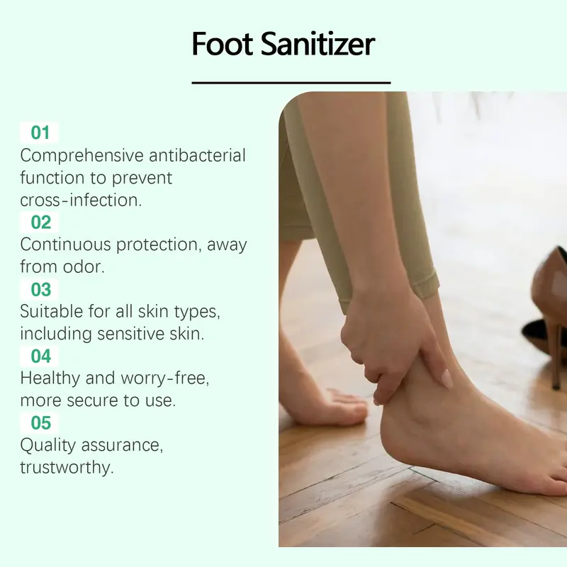 Foot Sanitizer Spray with Tea Tree Oil, 2 Counts/set Foot and Nail Sanitizer Spray, Foot Sanitizer Spray for Men and Women 2