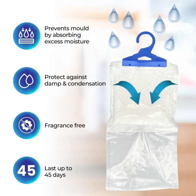 Hanging Wardrobe Dehumidifier Condensation Remover Moisture Absorber Clothes Car 4