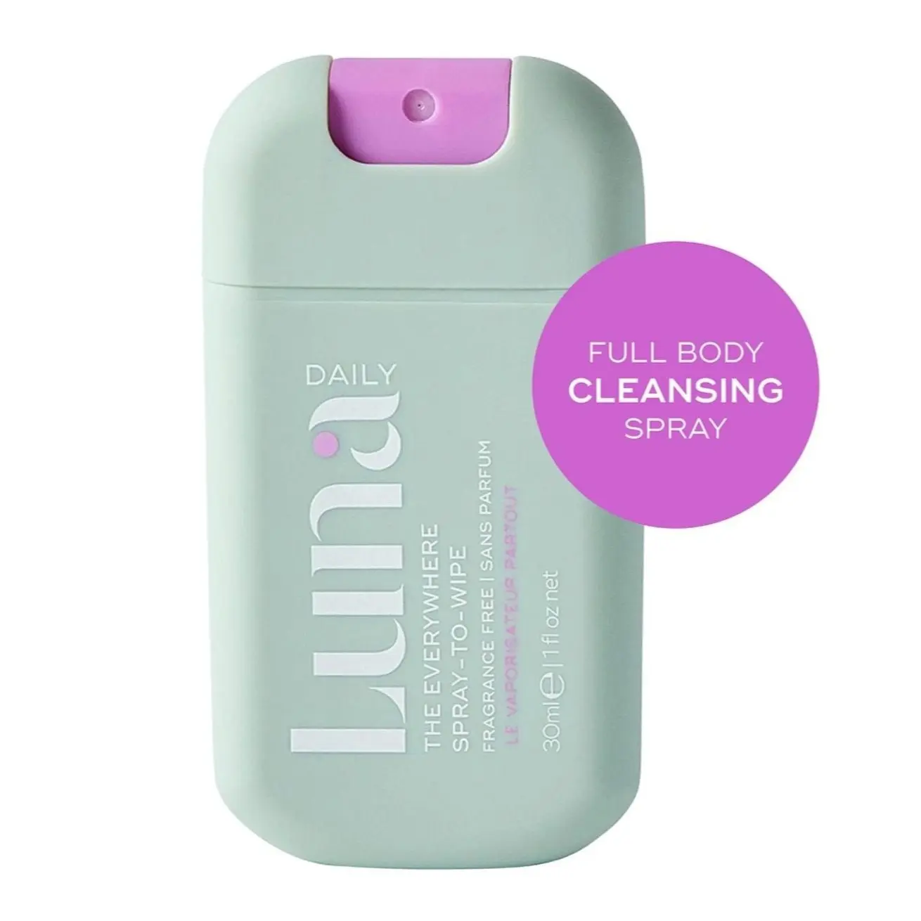 The Fragrance Free Everywhere Spray-To-Wipe Mini - The full body cleansing spray you can take everywhere, like a shower in your pocket. Cleanse and nourish all skin on the go, with our THERMABIOME+™ complex of thermal water, prebiotics and vitamins.
