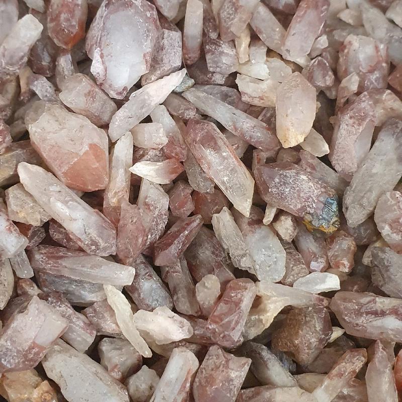 red hematoid quartz crystals 0