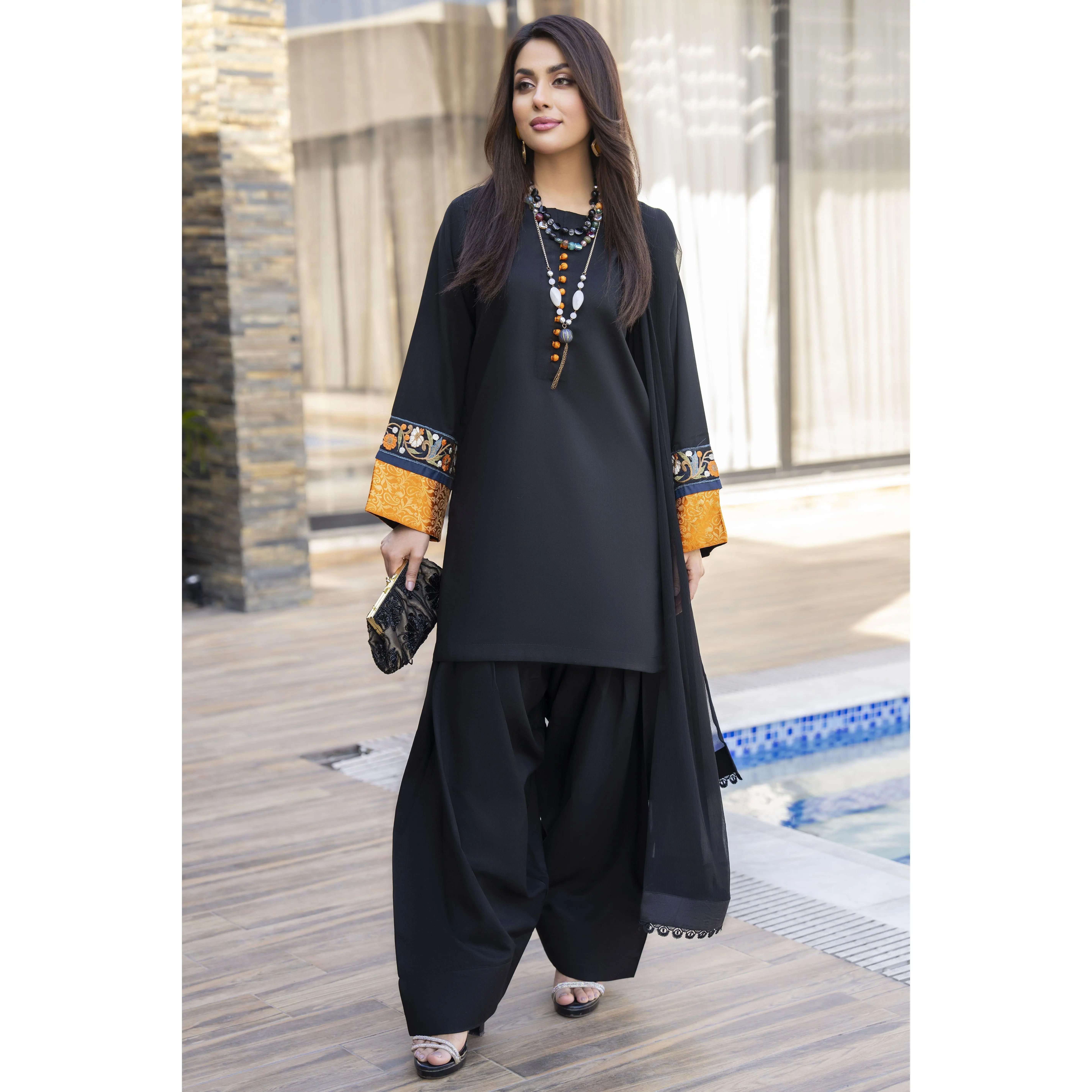 Aabpara’s Timeless Farshi Shalwar Charm Pakistani Brand Farsi Salwar Casual Chic Style Womenswear – FTA6