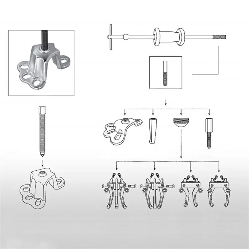 Slide Hammer Dent Puller Axle Bearing Hub Front Rear Wheel Bearing Remover Tool 8