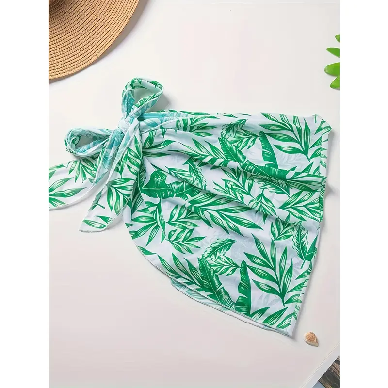 Solid Color Hollow Mesh Wrap Cover Up, Tie Side High Stretch Sexy Sarong Beach Cover Up For Pool Bathing, Women's Swimwear & Clothing For Holiday 7