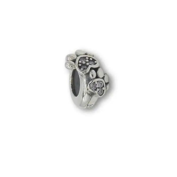 Dog/Cat/Puppy/Kitten Paw Bead Charm Sterling Silver 925 With Gift Box - fits Pandora Bracelet