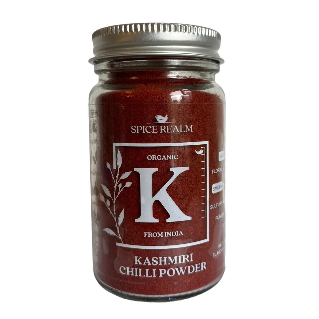 Kashmiri Chilli Powder, Authentic Kashmiri Spice, Rich Flavour, Vibrant Colour, Premium Red Chilli, Hot Spice, Cooking, Aromatic Natural Organic