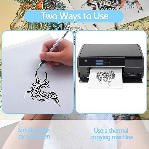 Tattoo Transfer Paper - 40 PCS Tattoo Stencil Paper, 4 Layers 8.5" x 11" A4 Size Tattoo Thermal Stencil Paper for Tattoo Transfer Kit Tattoo Supplies 5
