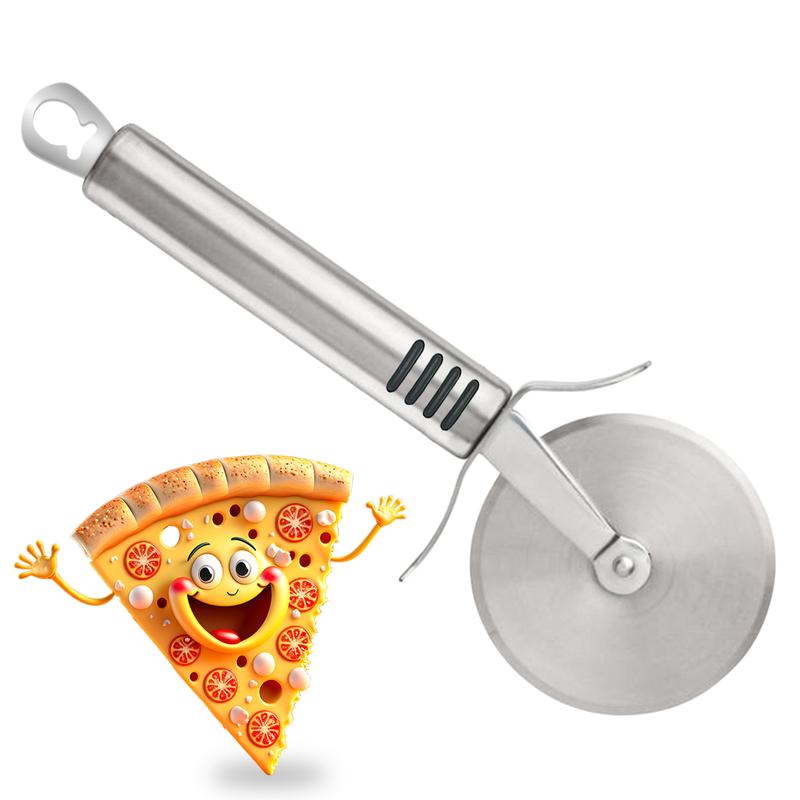 AEX Stainless Steel Pizza Cutter - Heavy Duty Kitchen Utensil Pasta Slicer Blade Thick Cheese Knives 1