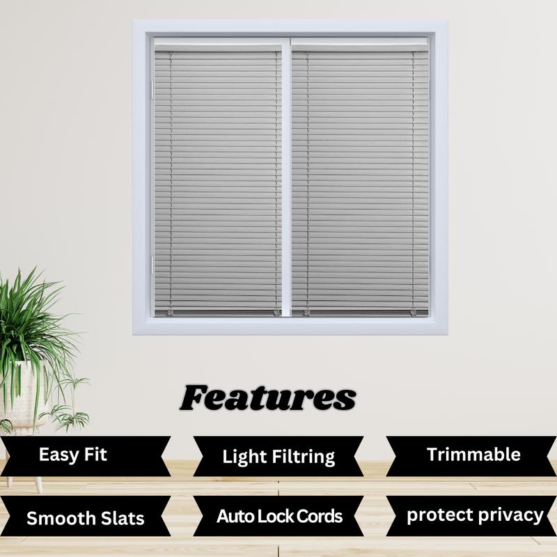 EV Dekor PVC Plain Window Blinds - Venation Style, 25mm Slats, Trim and Fit with Ease 6