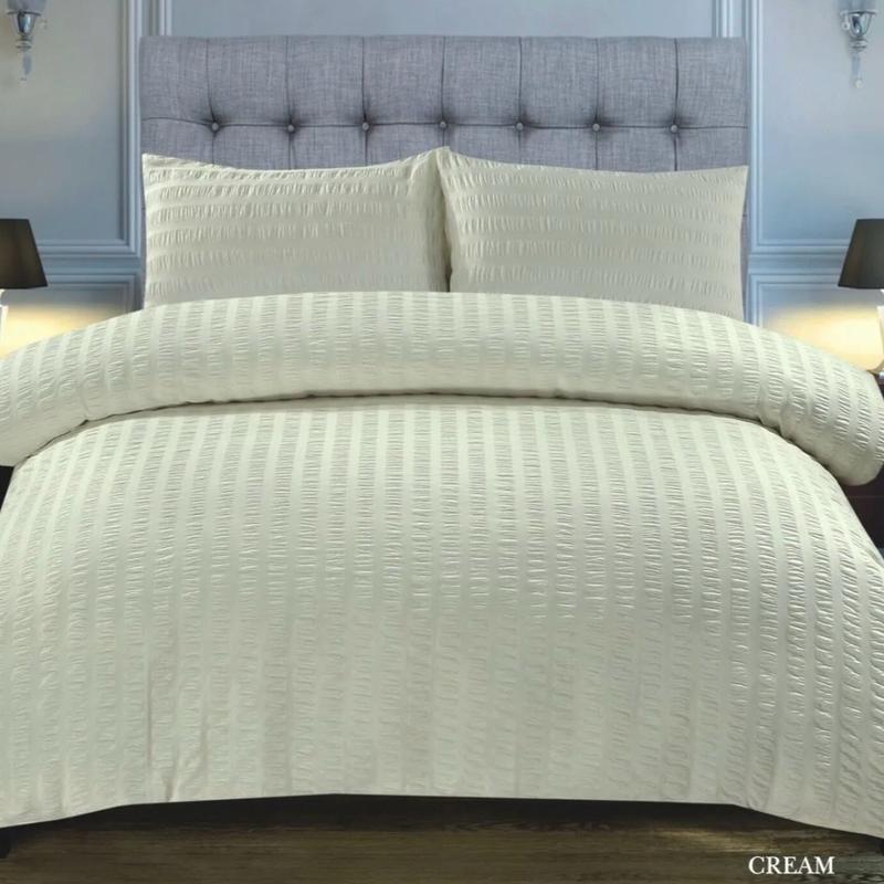 Northern Luxe Seersucker Duvet Cover Set with Pillowcases - Available in 13 Colours 3