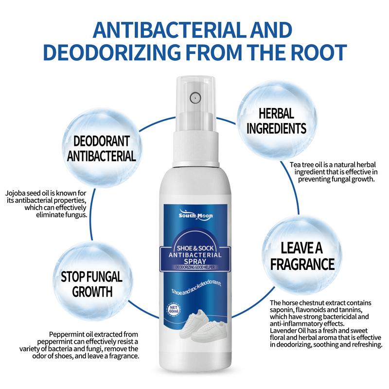 Product Introduction of South Moon Shoes and Socks Deodorant Spray Shoes and Socks Clean Sweaty Feet Deodorize Dry Shoe Cabinet Freshener 8