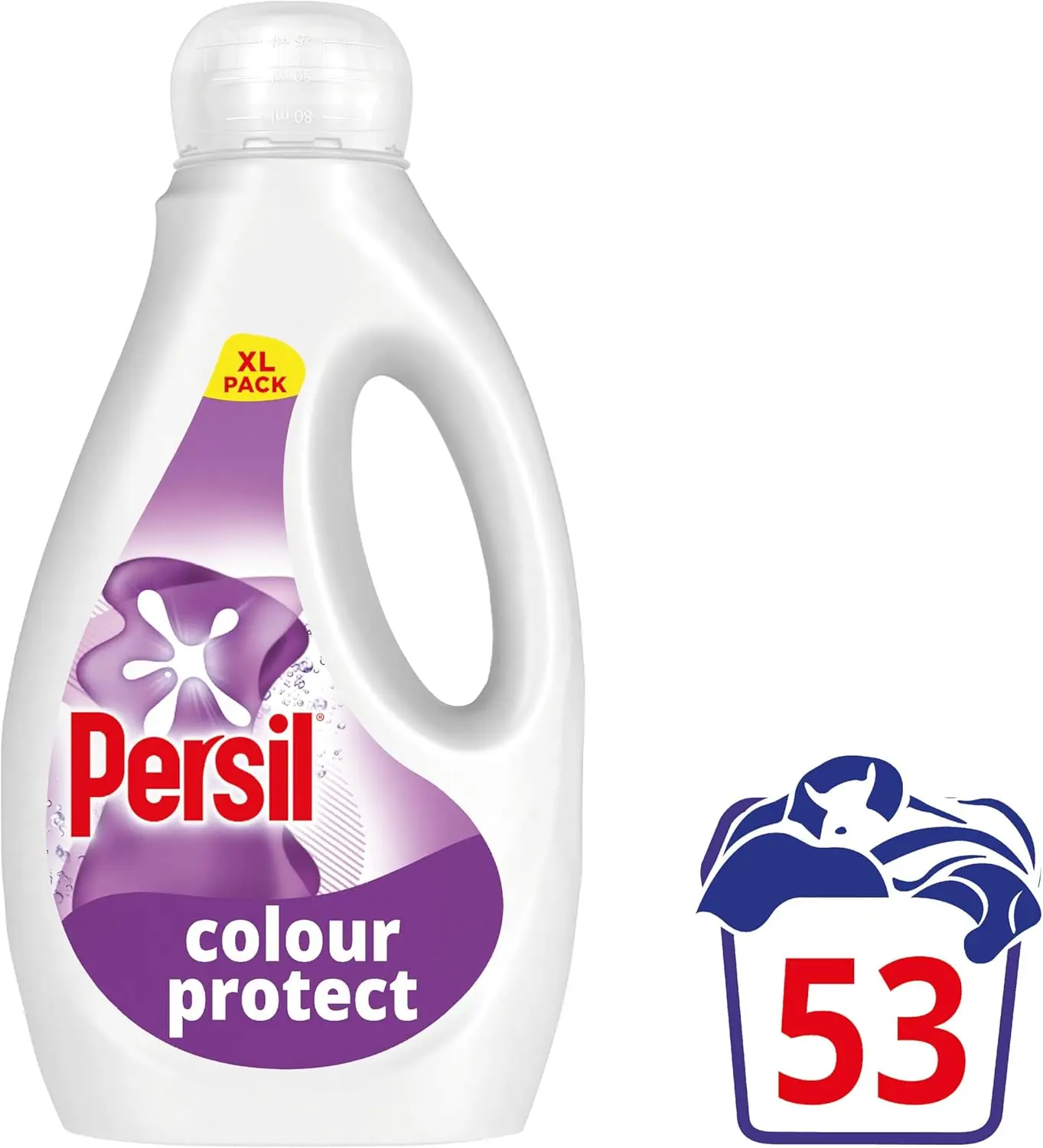 Persil Colour Laundry Washing Liquid Detergent keeps colours bright outstanding stain removal in quick & cold washes 53 washes (1.431 L) Fragrance Household Cleaning Perfume Scented