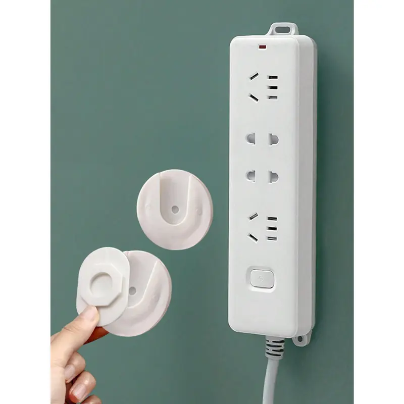 1pc Power Strip Holder, Adhesive Wall Mount Cord Organizer, Outlet Hanger Rack Back To School 4