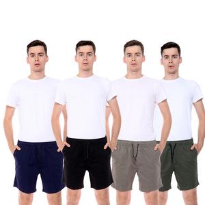 NOROZE Mens Plain Cotton Shorts Elasticated Drawstring Fastening Waist Side Pockets Menswear Casual Summer Short Fabric Loungewear