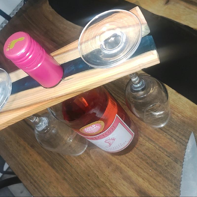 Handmade Oak Wine Cadys with Red Wine Coloured Resin - Kitchen Utensils 2