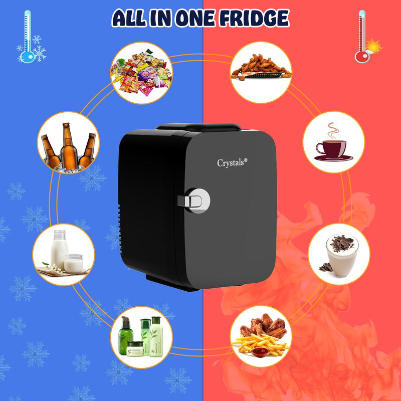 4/10/15L Mini Fridge TableTop Electric Cooler Warmer Portable Ice Box Office Car 2
