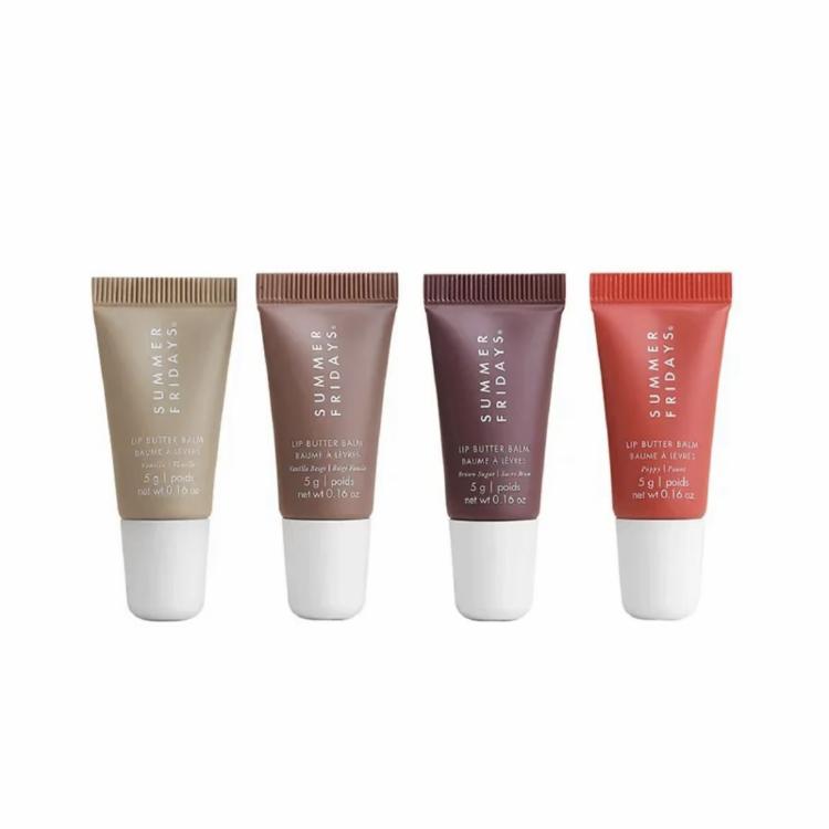 Product Introduction of Summer Fridays Vanilla Beige Lip Balm Mini Lip Gloss Set Moisturizing Transparent Smooth Soft Tube Mirror Lipstick Makeup Set Moisturizer Cosmetic 20