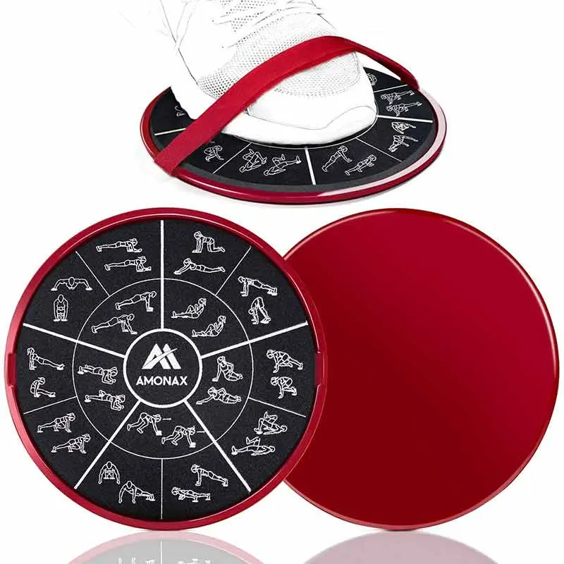 Core Sliders with Workout (Red)