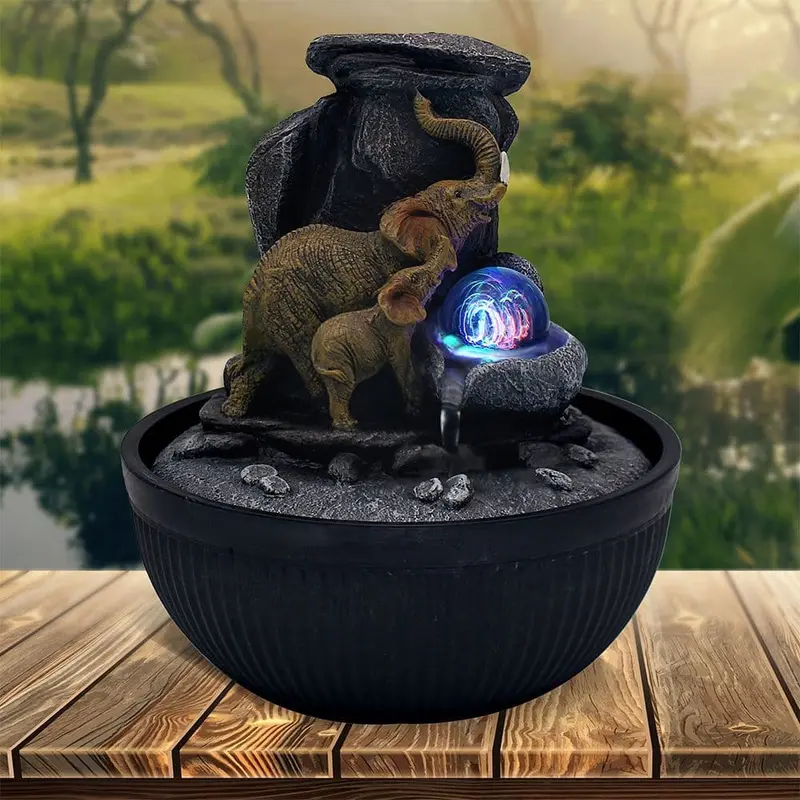 Indoor Water Feature Highland Cow, Zen Garden, Elephant, Cat, Squirrel, Otter OR Fairy 5