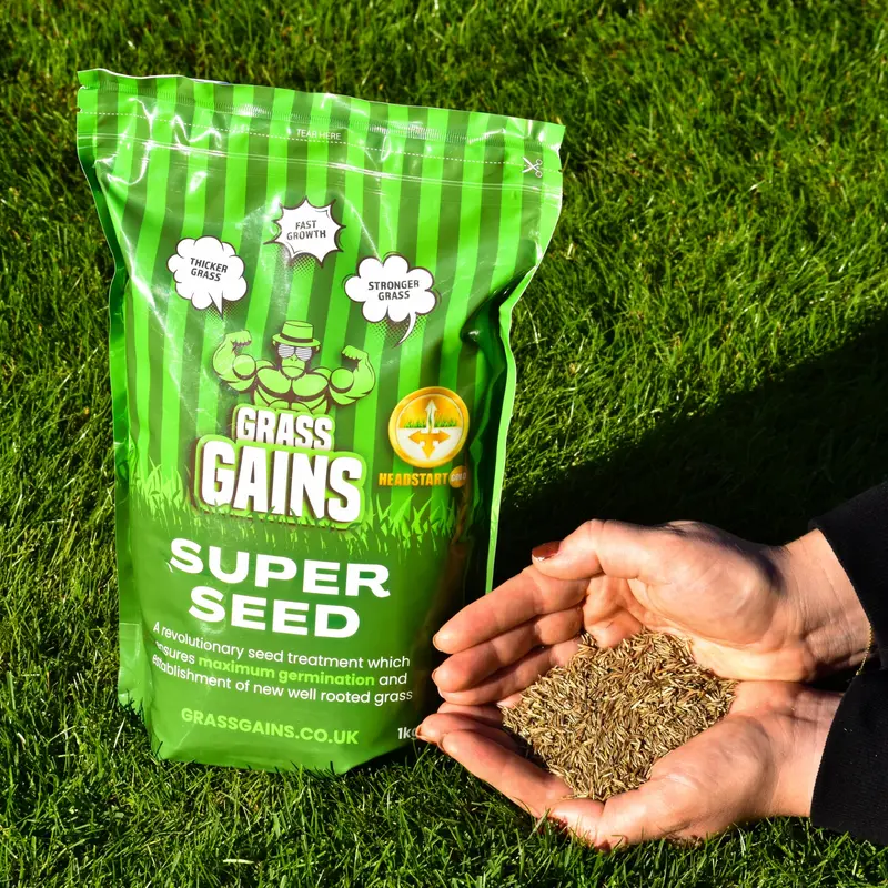Grass Gains Super Seed with Headstart Gold Coating 1kg 0