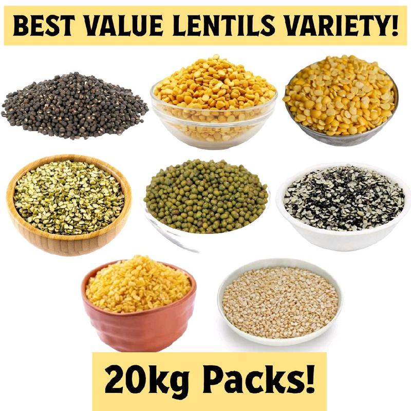 Best Value Lentils Huge Variety! - 20kg Packs - Premium Quality Healthy Foods Fiber Grain 0