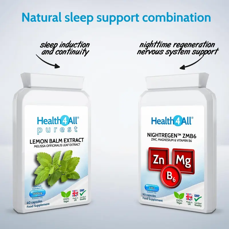 Health4All Lemon Balm Extract 1500mg Capsules - Natural Sleep Support Supplement 3