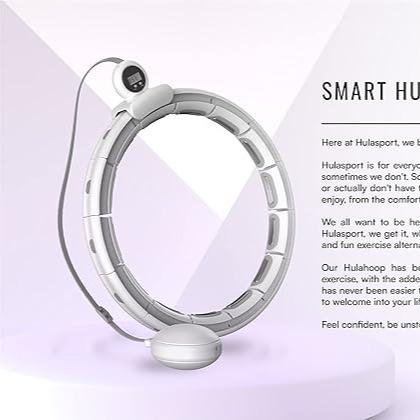 Smart Hula Ring Hoop, Weighted Hula Circle Adjustable Size Fitness Ring with 360 Degree Spinning Weighted Ball, Massage, Adult Fitness for Weight Loss, Fat burning Home Exercise Equipment 5