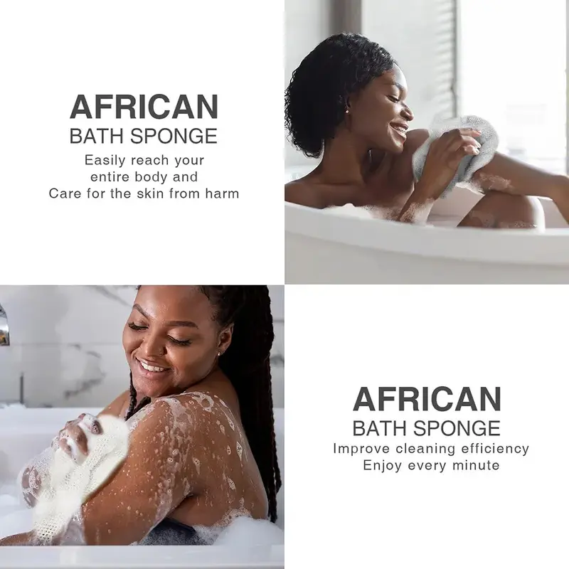 African Net Sponge for Perfect Exfoliating,Back Body Scrubber,African Exfoliating Bath Sponge,Sapo Wash,African Bath Towel,Bathroom Supplies Accessories Smooth 2