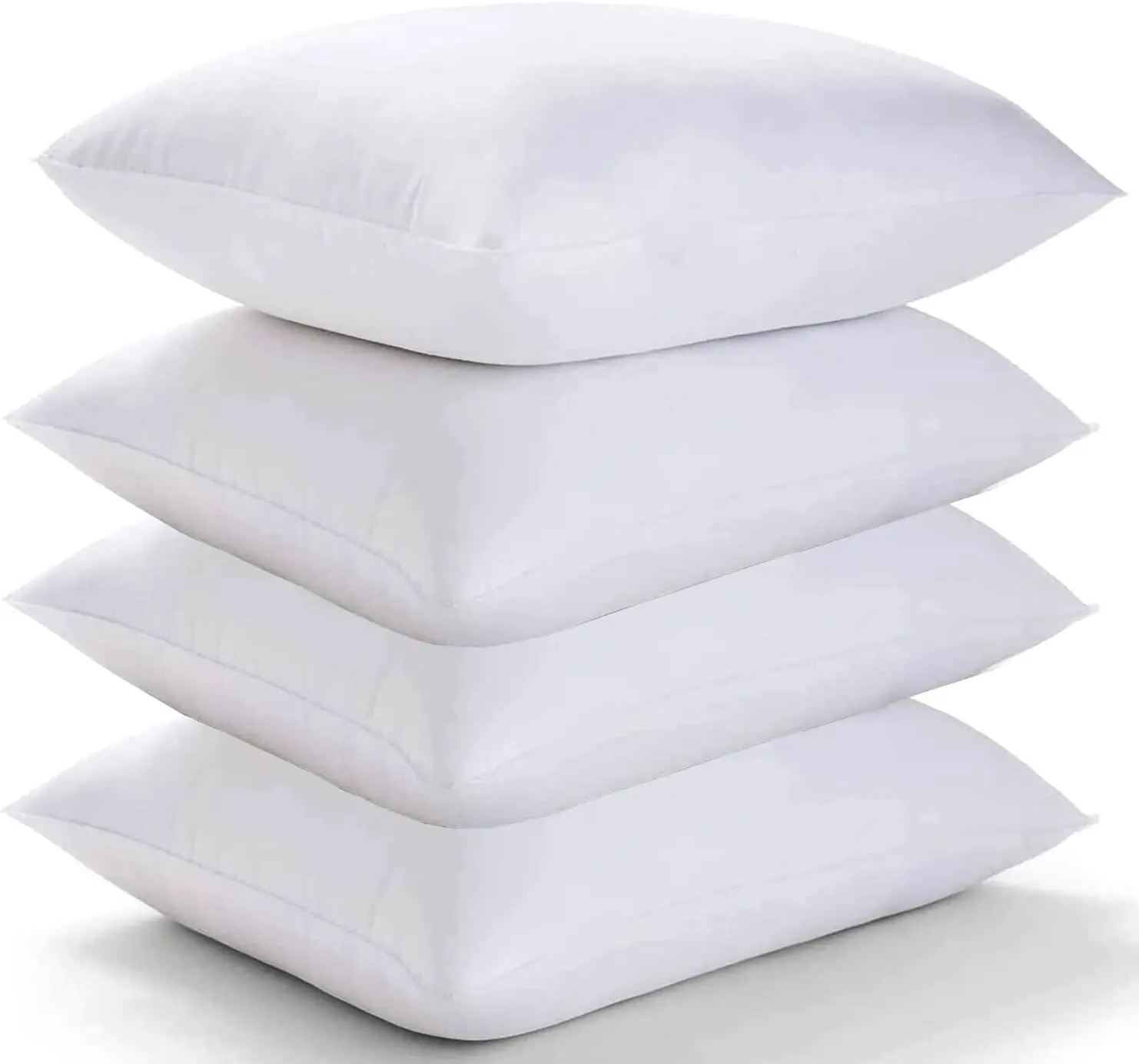 Pillow Pack of 4 Soft Bed Pillows Machine Washable Hollowfibre Sleep Easy Pillows, White