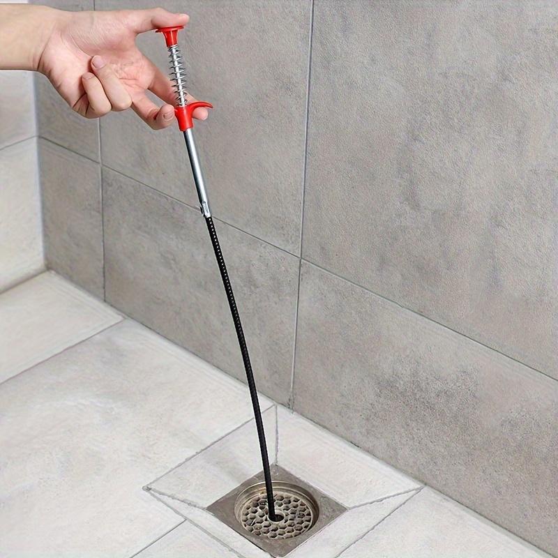 1pc 56.49cm Drain Clog Remover Tool, Drain Cleaner Hair Clog Remover, Shower Drain Clog Remover Tool, Sink Snake, Drain Hair Remover For Shower, Kitchen Sink Bath Tub Bathroom, Bathroom Accessories 1
