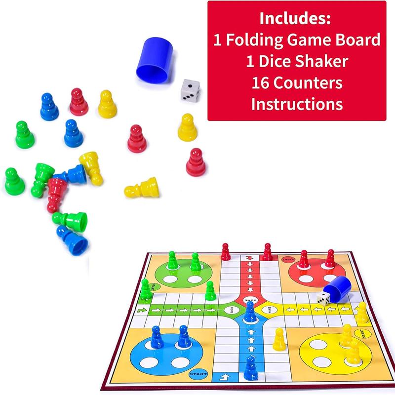 Ludo Game, Traditional Ludo Board Game, Folding Ludo Game Christmas Gift 4