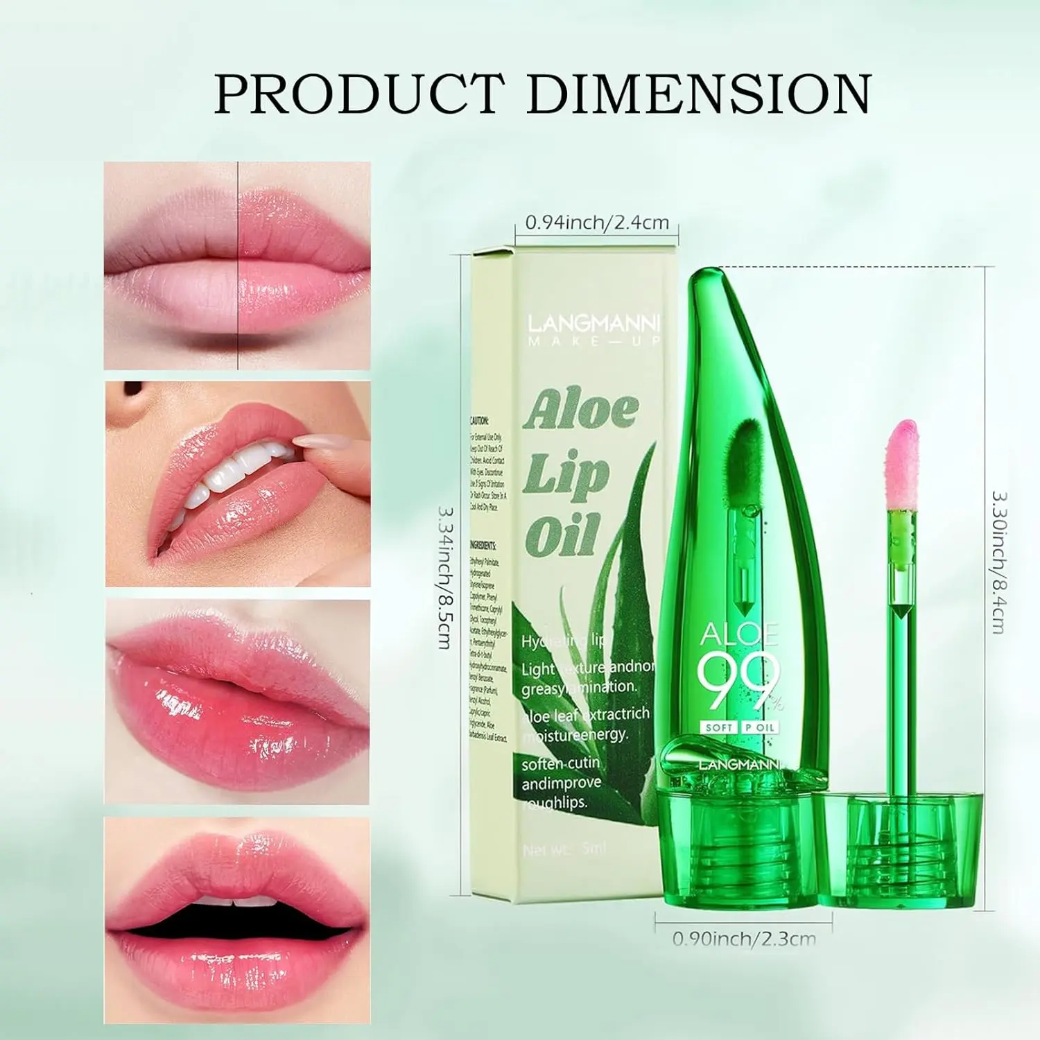 Syloripha Aloe Vera Lip Oil 1pcs PH Temperature Color Changing Lip Gloss,Long Lasting Nutritious Moisturizing Rich Glossy Lip Care Lip Balm,Light Texture No Greasy Lip Care Product For Women
