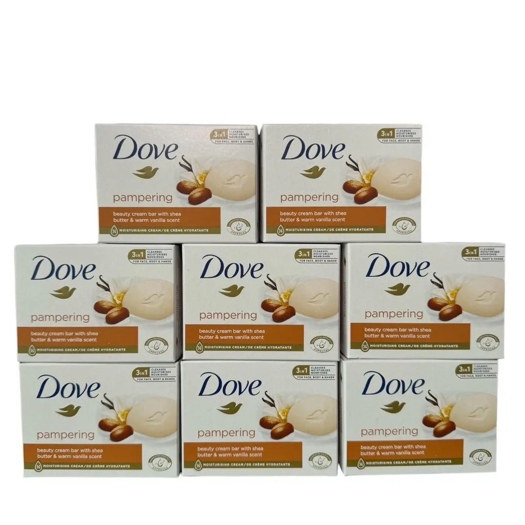 8 x 90g  Dove beauty Cream Bar Shea Butter & Vanilla Scent Soap Bars ( TOTAL 8 BARS)