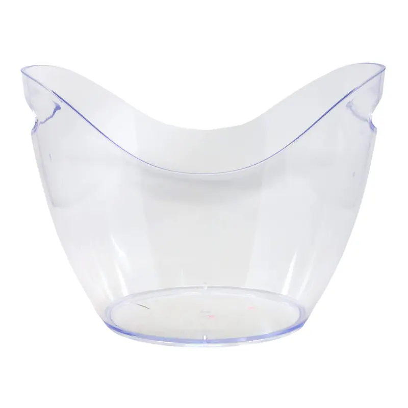 7L Ice Storage Bucket Capri Clear Plastic Beverages Cooler Tub Handles Wine Bar 1