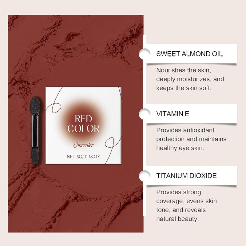 Product Introduction of Colored Clay CC Undereye Corrector, Colored Clay Under Eye Corrector, Color Corrector for Dark Circles, Seamless Conceal Hydrating Under Eye Corrector Concealer with Brush 8