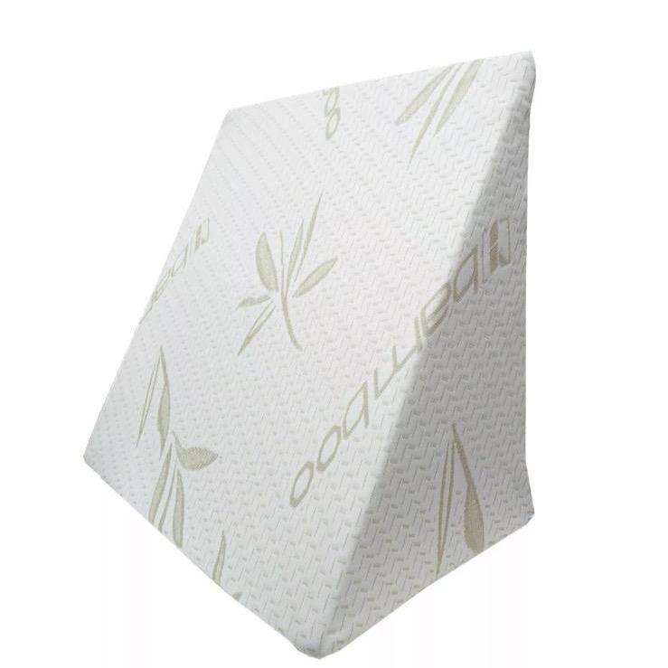 Bamboo Large Wedge Pillow Memory Foam Back Support Acid Reflux Raised Bed Foam 2
