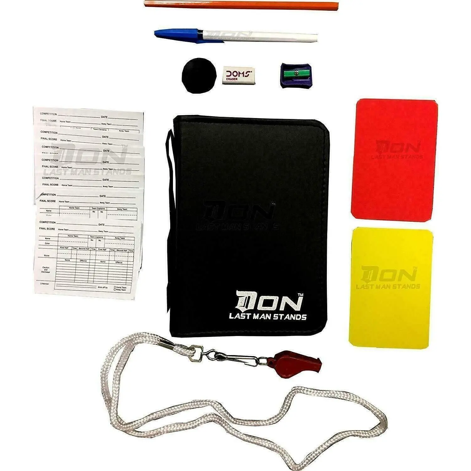 Referee Card Red Yellow Football Sport Wallet Notebook Pencil Soccer Game Kit