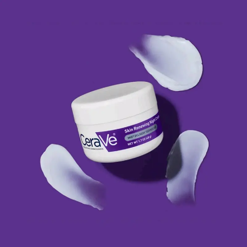 Loreal CeraVe Skin Renewing Night Cream | Niacinamide, Peptide Complex, and Hyaluronic Acid Moisturizer for Face Skin Repair Skincare Comfort Moisturizing | 1.7 Ounce 2