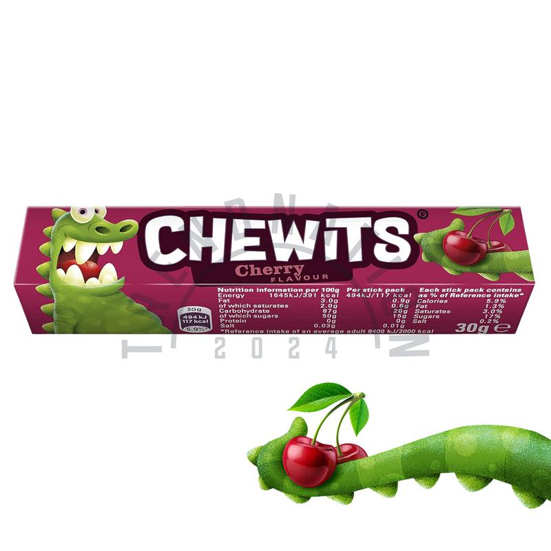 Product Introduction of Chewits Stick Chews | Blue Raspberry, Fruit Salad, Strawberry, Cola or Cherry - Choose Pack | Chewy Candy Sweets 34
