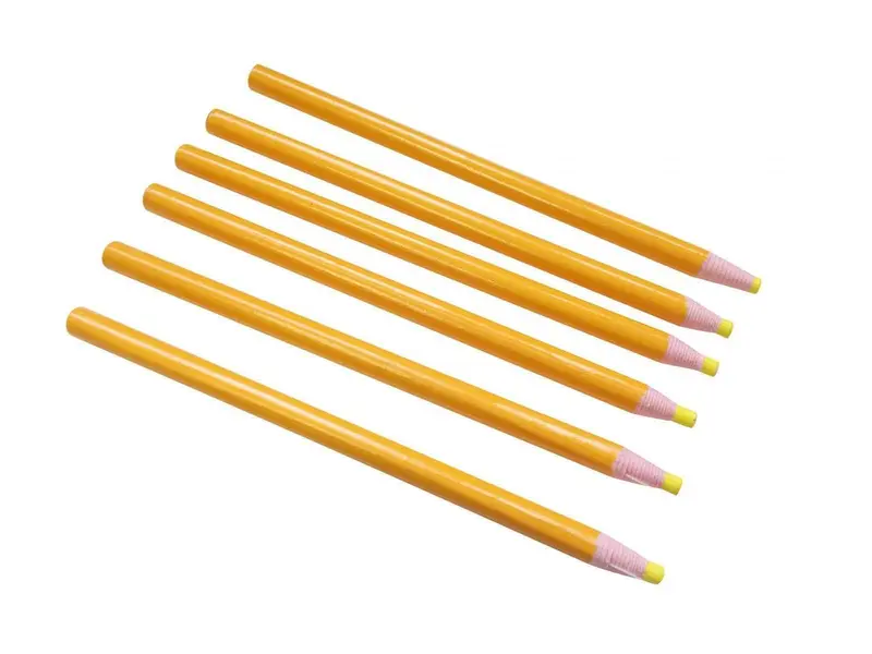 Pack of 12 Yellow Chinagraph Pencils by Janrax - Peel Off China Markers 1