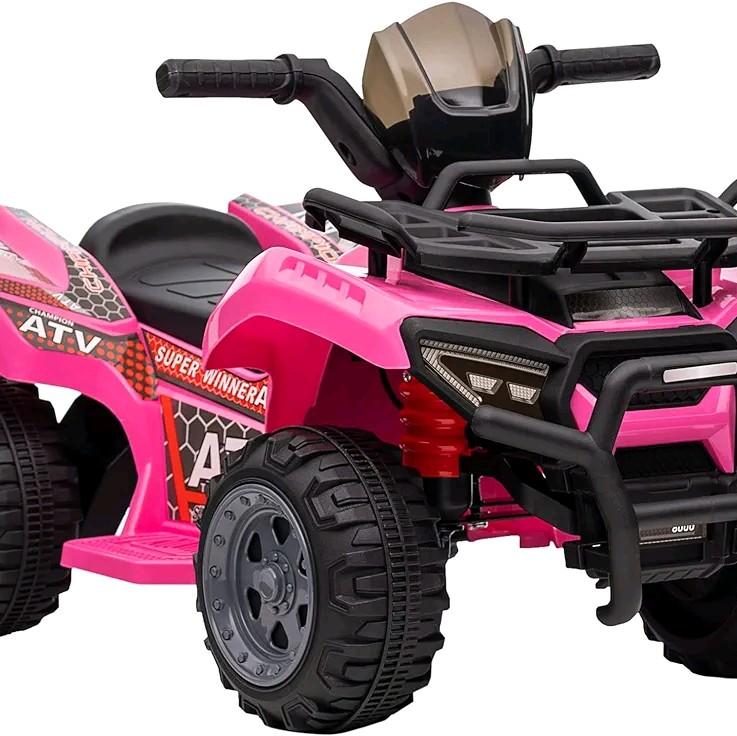 HOMCOM Kids Electric Ride on Car with Music, 6V Battery, for 18-36 Months, Pink or Red 3