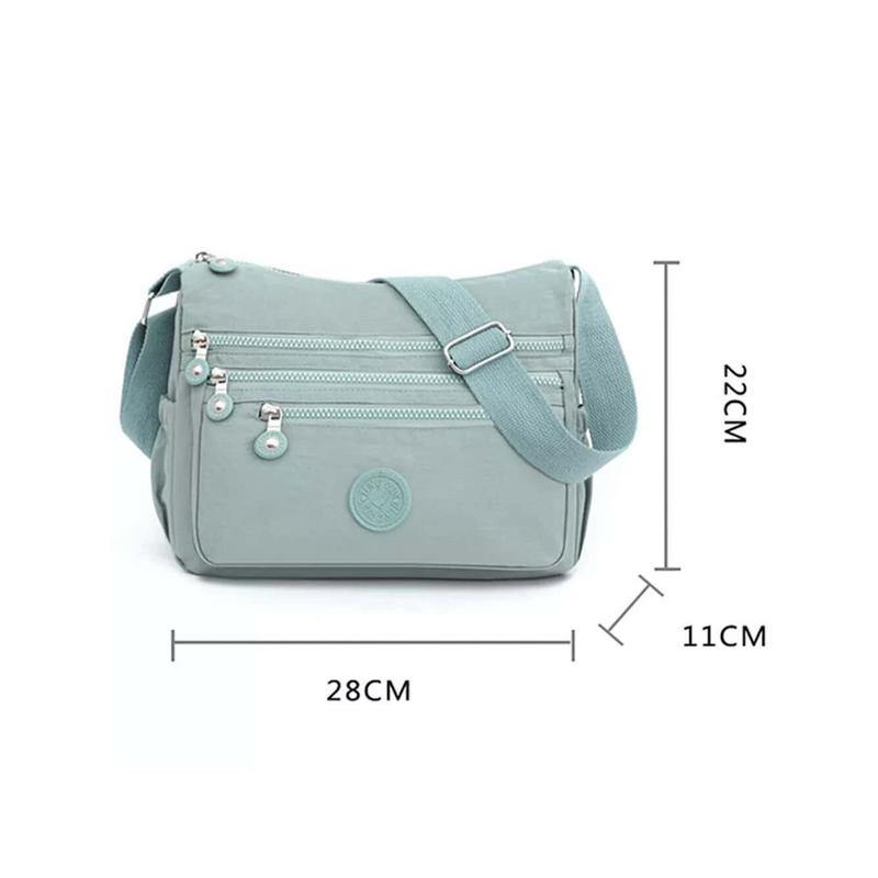 Ladies Shoulder Bag,Cross Body Messenger Multi Pocket Nylon Holiday Handbag Tote 7