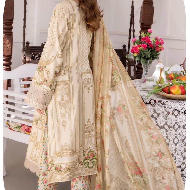 Maria B inspired Nayab by Polawn Embroidered Eid collection on Lawn Fabric. Small/Medium/Large Womenswear Summer Comfortable. 3
