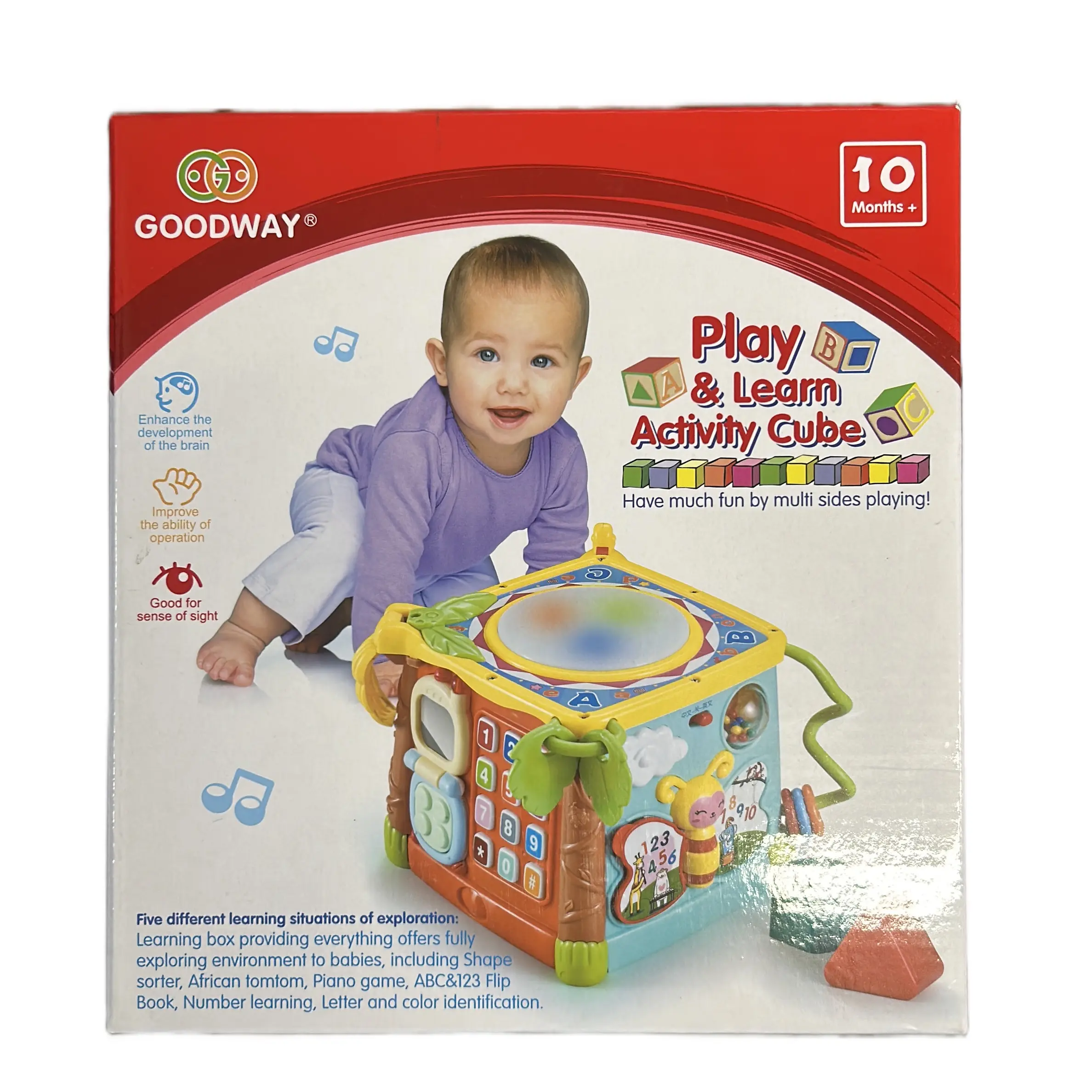 Play and Learn Activity Cube - 5 in 1 Drum Activity Centre Musical Toy for Kids