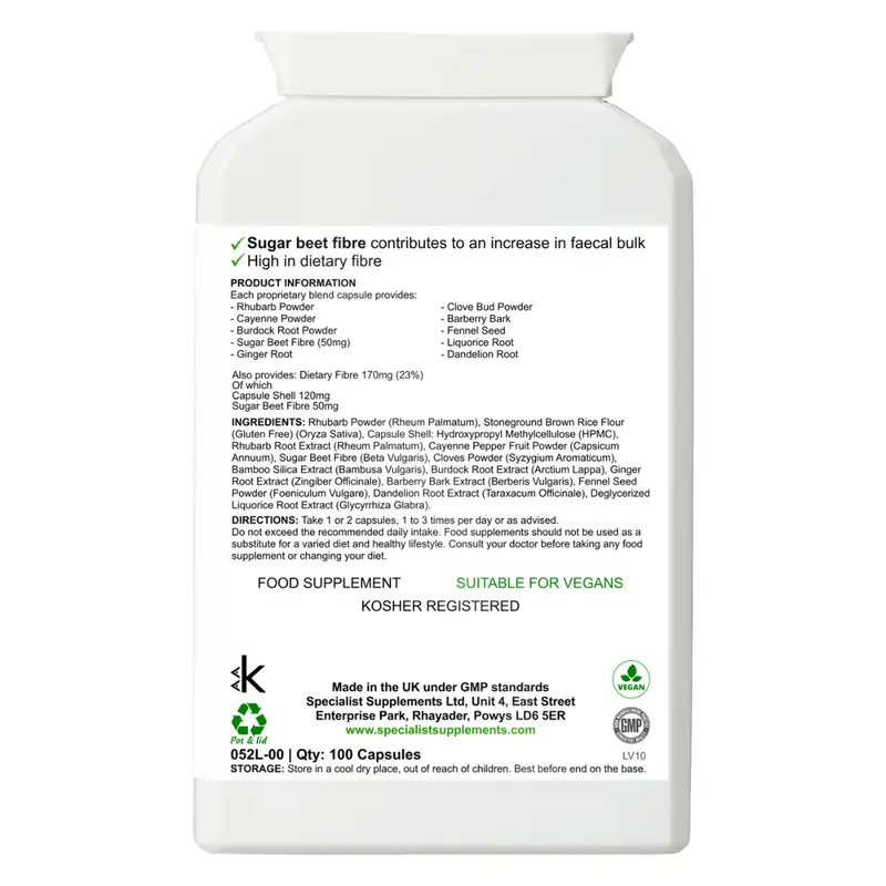 Specialist Supplements COL-CLEAR A Colon Cleanse  100 Capsules 2