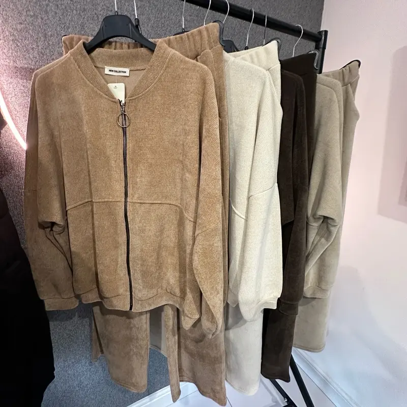 Pretty B Boutique Women’s Tracksuit With gold Zip Detail-Womenswear -Comfort- Casual Fashion Everyday Jacket Overalls 6